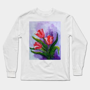 RED AND WHITE TULIPS Long Sleeve T-Shirt